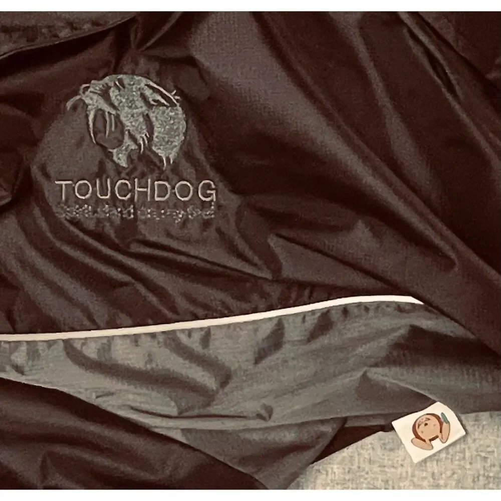 Touchdog Dog Snowsuit Jacket Large Black Gray Blackshack 700 Outdoor NWT